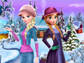 Laro Elsa and Anna Winter Dress Up