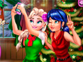 Laro Ladybug And Elsa Xmas Selfie