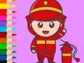 Laro Coloring Book: Fireman