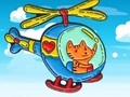 Laro Coloring Book: Cat Driving Helicopter