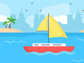 Laro Coloring Book: Boat On Sea