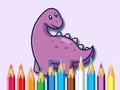 Laro Coloring Book: Dinosaur With Flowers