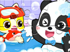 Laro Jigsaw Puzzle: Baby Panda Shower Time
