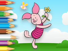 Laro Coloring Book: Piglet Holds Toy Windmill