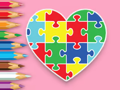 Laro Coloring Book: Heart Jigsaw