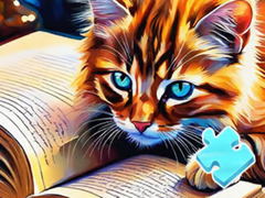 Laro Jigsaw Puzzle: Cat Reading