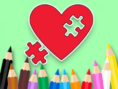 Laro Coloring Book: BTS Heart Jigsaw