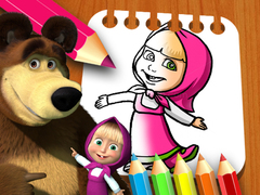 Laro Masha & the Bear Coloring Book