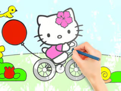 Laro Coloring Book: Hello Kitty Cycling