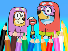 Laro Coloring Book: Bluey Flossing Grannies