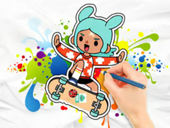 Laro Coloring Book: Toca Boca Skateboard