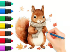 Laro Coloring Book: Autumn Squirrel