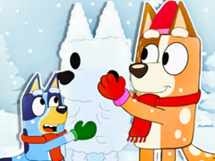 Laro Jigsaw Puzzle: Bluey Christmas Snowman
