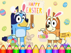 Laro Coloring Book: Bluey Happy Easter