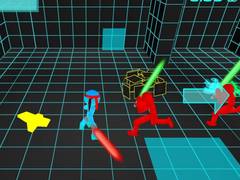 Laro Stickman Neon Sword Fighting