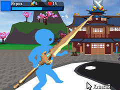 Laro Obby Stickman  On Swords