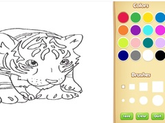 Laro Baby Tiger Coloring Book