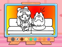 Laro Coloring Book: Toca Life With Pusheen
