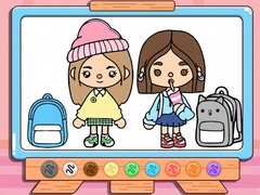 Laro Coloring Book: Toca Boca Back To School