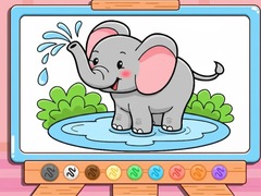 Laro Coloring Book: Cute Baby Elephant