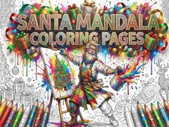 Laro Santa Mandala Coloring Pages