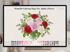 Laro Printable Coloring Pages For Adults Flowers