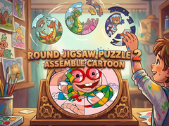 Laro Round Jigsaw Puzzle 2 Assemble Cartoon