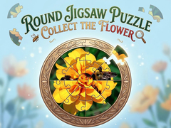Laro Round jigsaw Puzzle - Collect the Flower